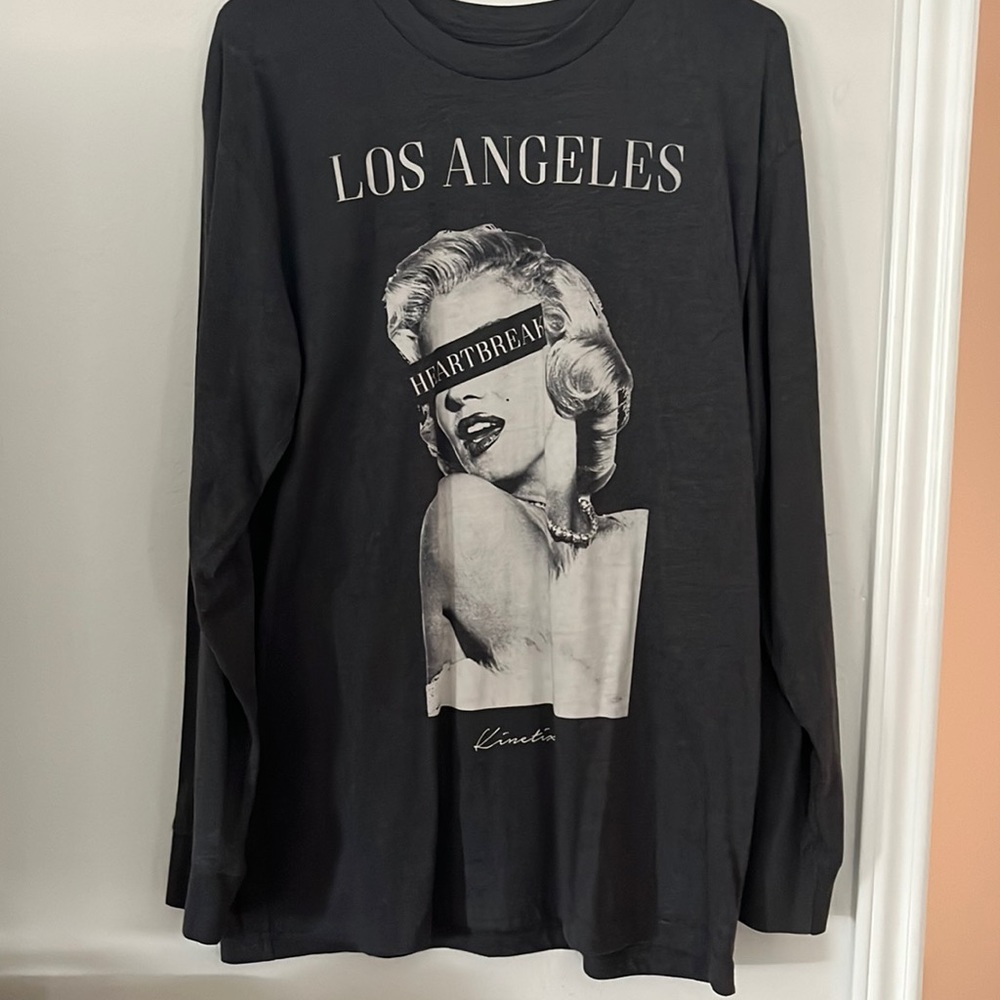 Black Graphic Long Sleeve Tee